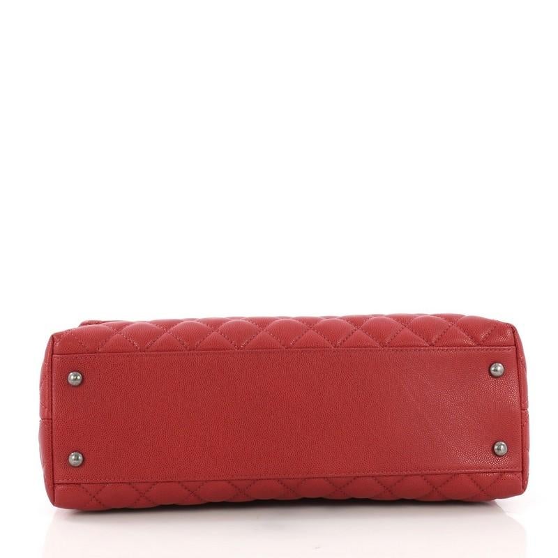 Chanel Coco Top Handle Bag Quilted Caviar Medium at 1stDibs