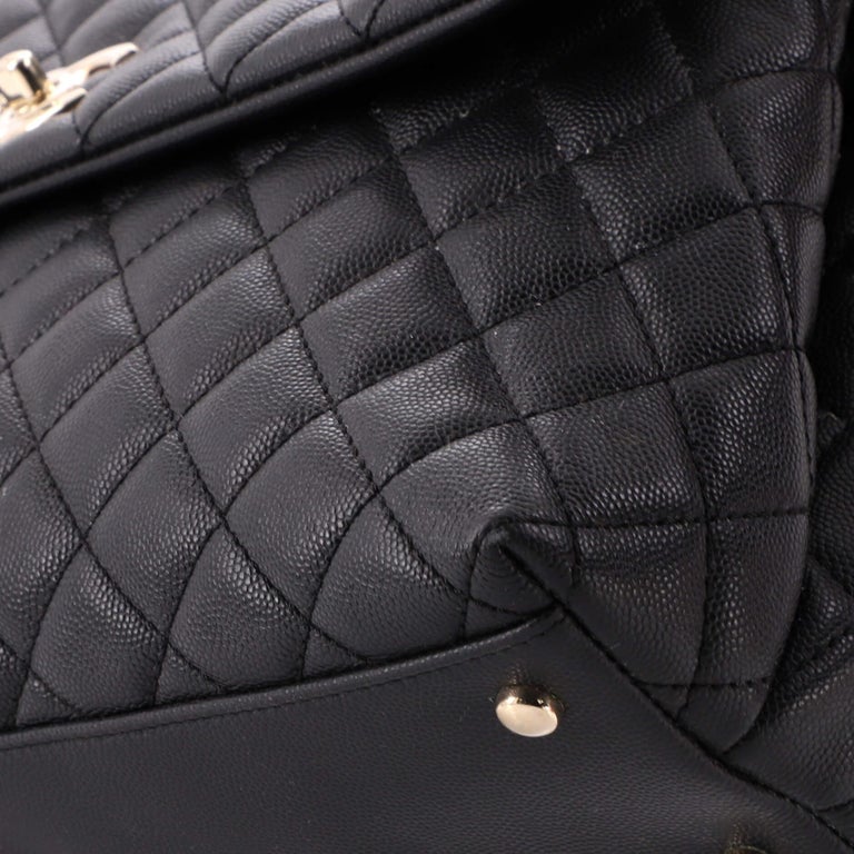 Chanel Coco Top Handle Bag Quilted Caviar Medium at 1stDibs