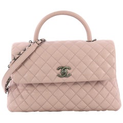 Chanel Coco Top Handle Bag Quilted Caviar Medium