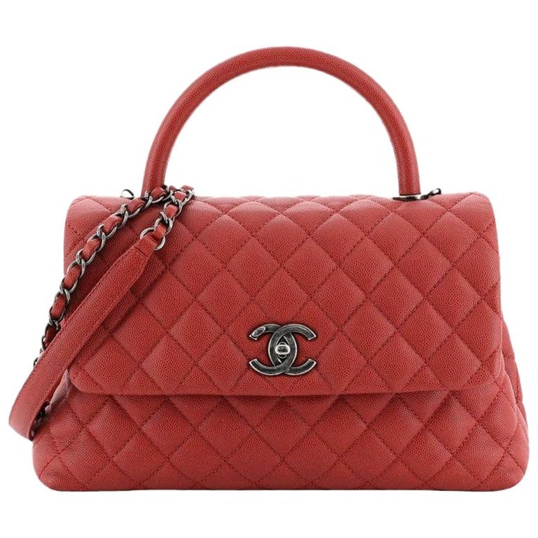 Chanel Coco Top Handle Bag Quilted Caviar Medium at 1stDibs | chanel ...