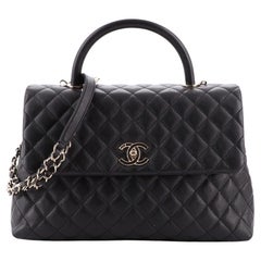 Chanel Coco Top Handle Bag Quilted Caviar Medium