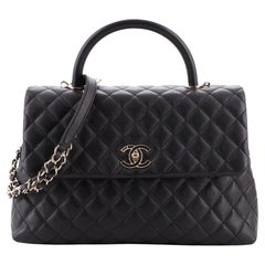 Sac Chanel Coco à poignée supérieure matelassé Caviar Medium