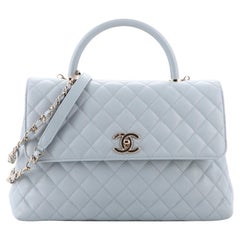 Chanel Coco Top Handle Bag Quilted Caviar Medium