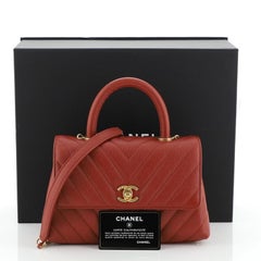 Chanel Coco Top Handle Bag Quilted Caviar Mini