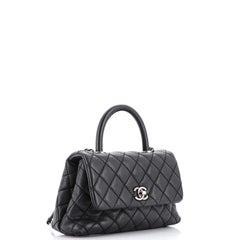 Chanel Coco Top Handle Bag Quilted Caviar Mini