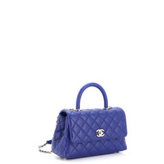Chanel Coco Top Handle Bag Quilted Caviar Mini