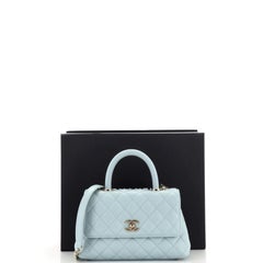 Chanel Coco Top Handle Bag Quilted Caviar Mini