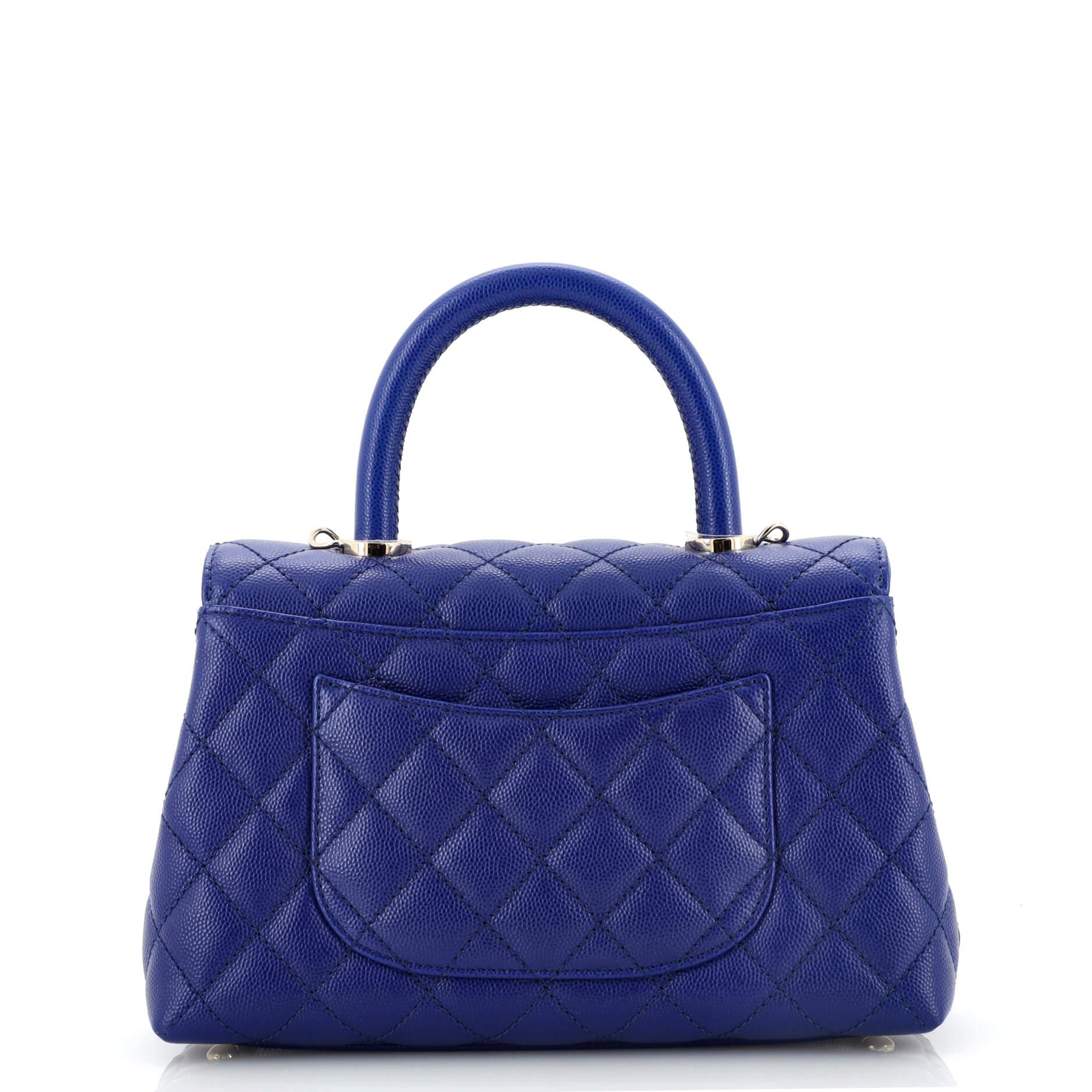 Chanel Coco Top Handle Bag Quilted Caviar Mini 1