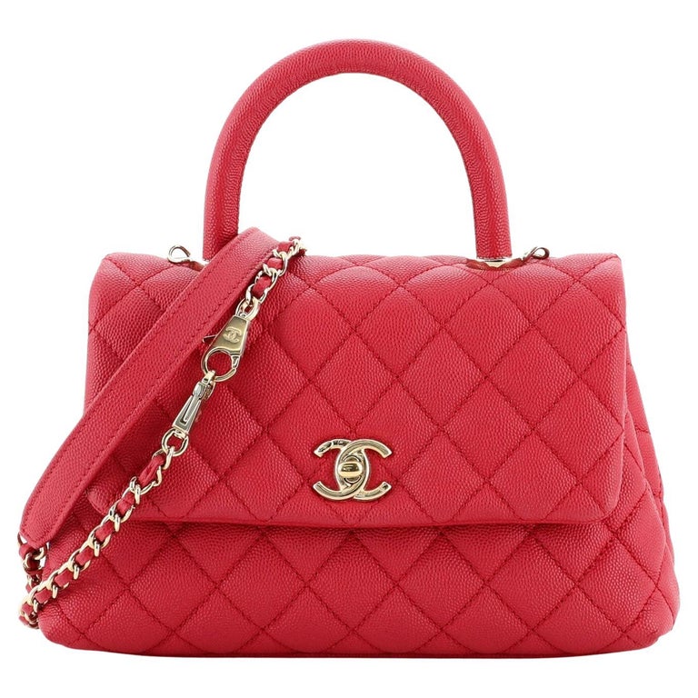 Chanel Coco Top Handle Bag Quilted Caviar Mini at 1stDibs  chanel trendy  cc, chanel coco mini handle bag, chanel coco handle silver hardware