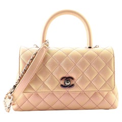 Chanel Coco Top Handle Bag Quilted Caviar Mini