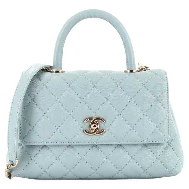 Chanel Top Handle Leather Bag - 491 For Sale on 1stDibs