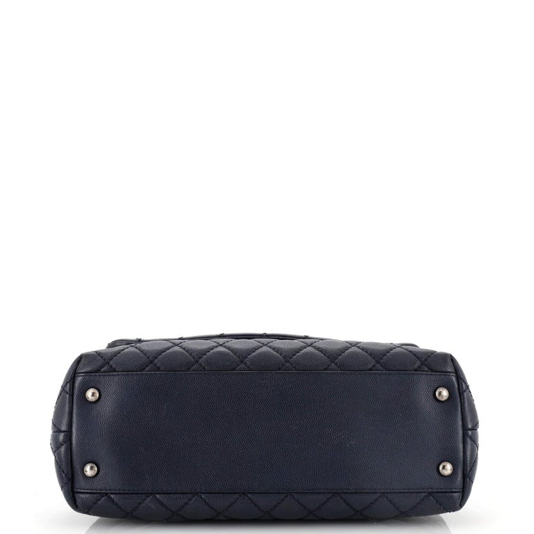 Chanel Coco Top Handle Bag Quilted Caviar Small For Sale at 1stDibs