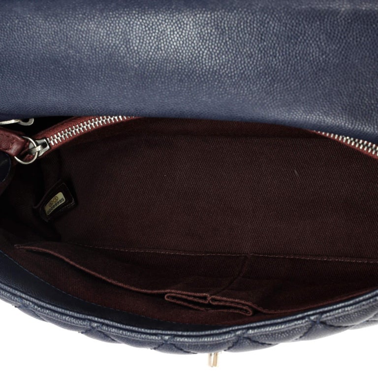 Chanel Coco Top Handle Bag Quilted Caviar Small For Sale at 1stDibs