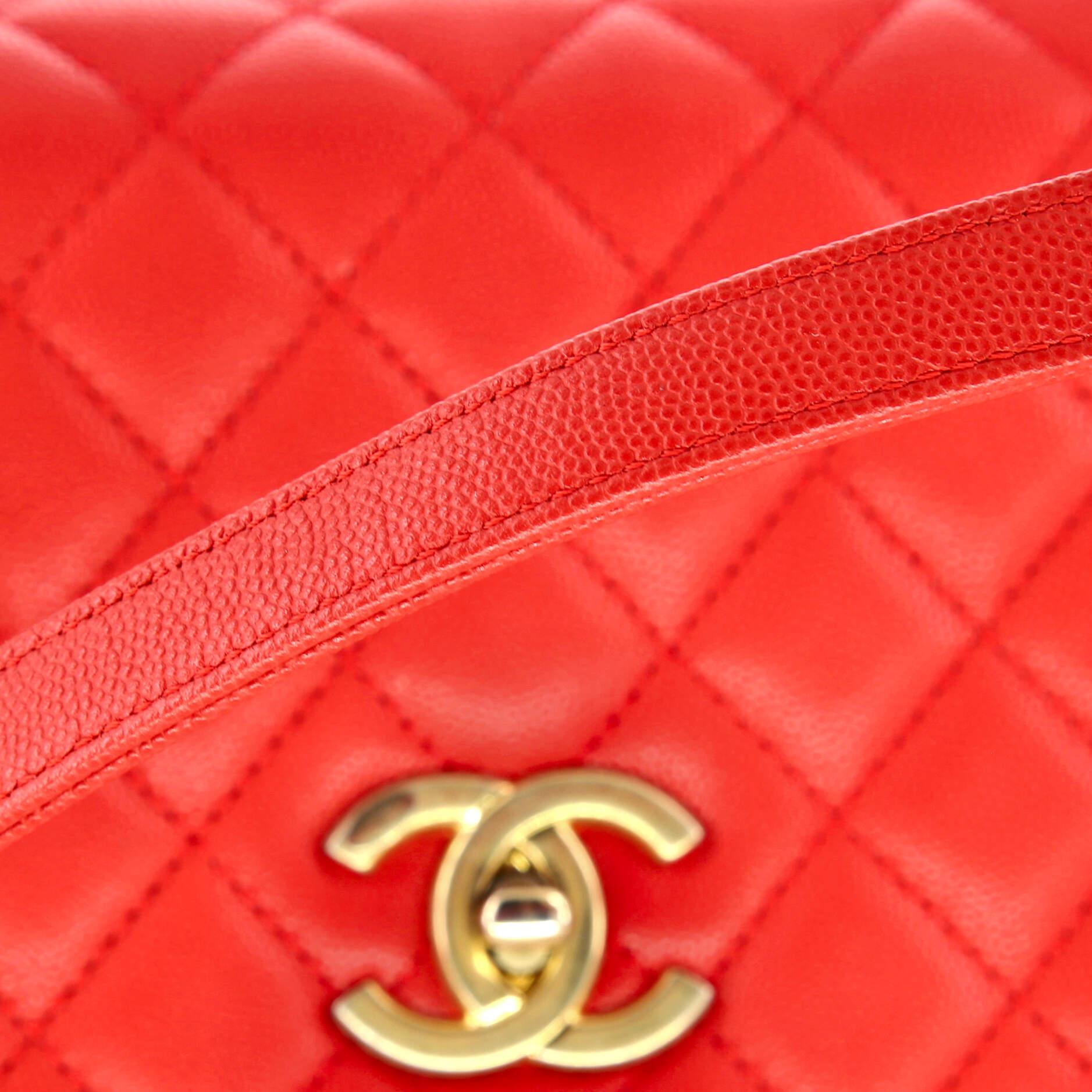 Chanel Coco Top Handle Bag Quilted Caviar Small 5