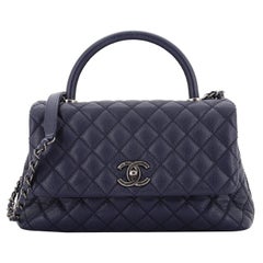 Chanel Coco Top Handle Bag Quilted Caviar Small