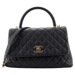 Sac Chanel Coco à poignée supérieure matelassé caviar petit