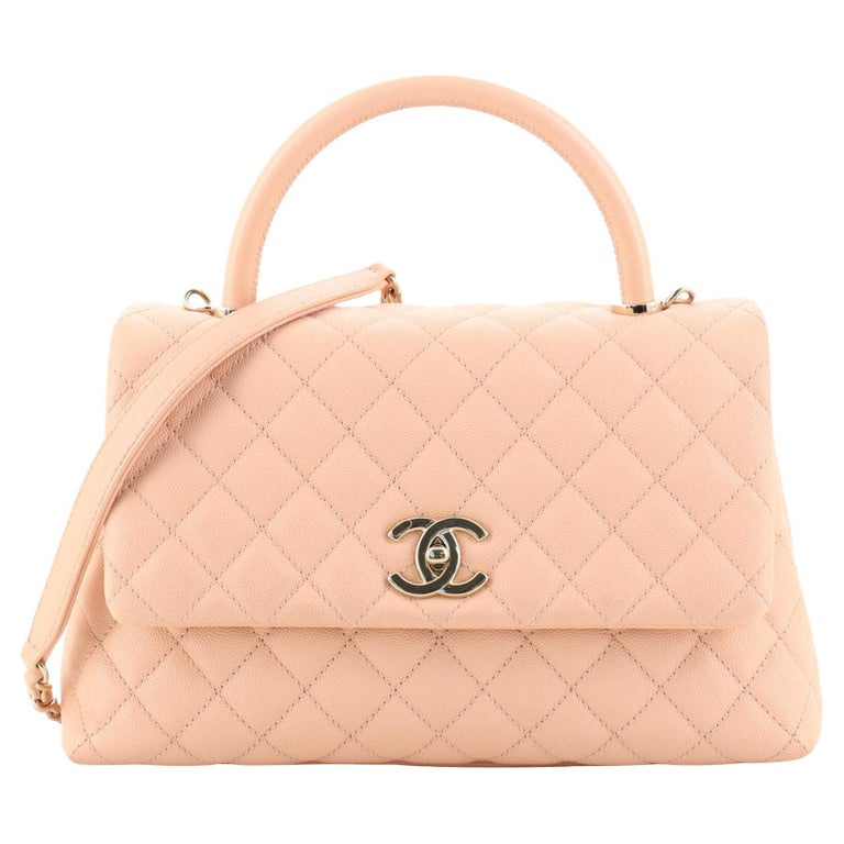 Chanel Coco Top Handle Bag Quilted Caviar Small at 1stDibs