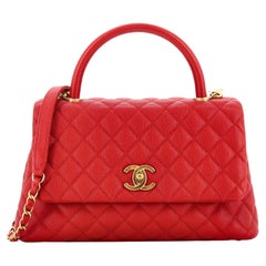 Chanel Coco Top Handle Bag Quilted Caviar Small