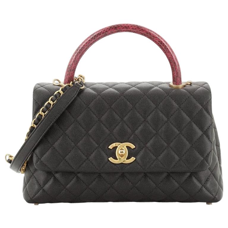 chanel top handle quilted bag