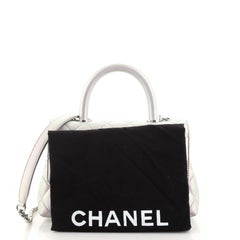 Chanel Coco Top Handle Bag Quilted Iridescent Caviar with Gradient Hardware Mini