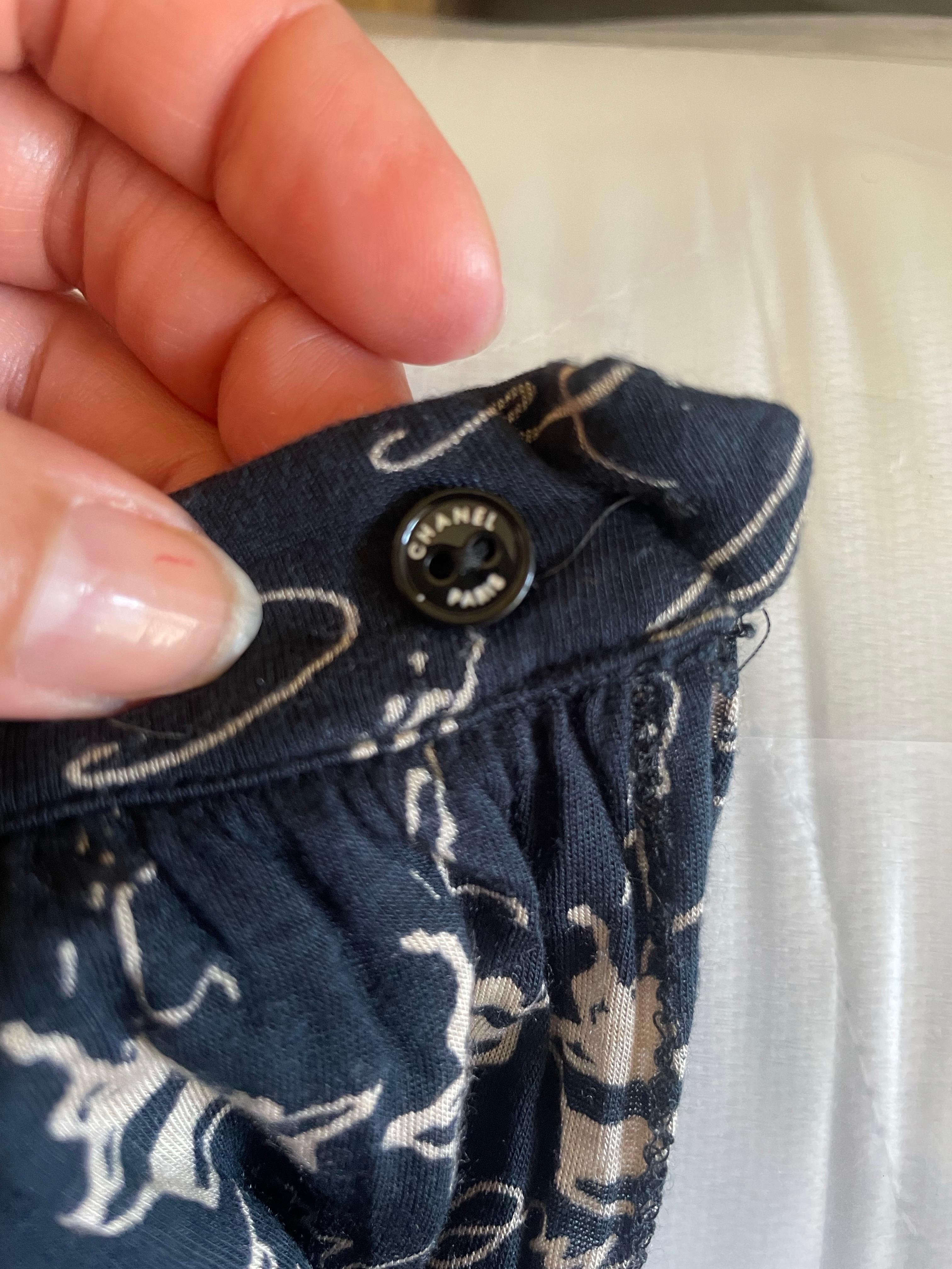 CHANEL. Pantalon Coco Cambon CC logo Bon état - En vente à CACHAN, FR