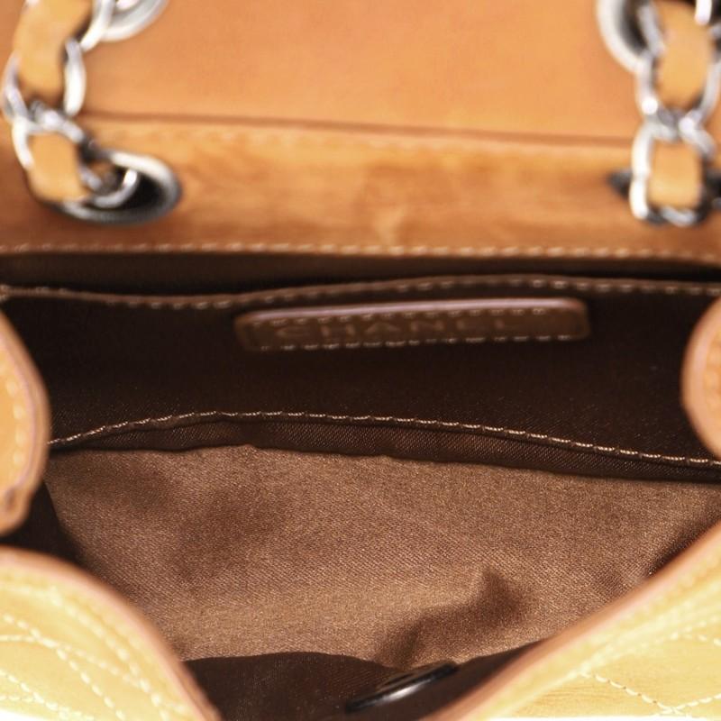 Chanel Coco Twin Flap Bag Gestepptes Nubukleder Klein 5