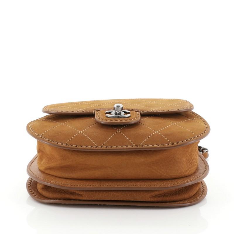 Chanel Coco Twin Flap Bag Gestepptes Nubukleder Klein 1