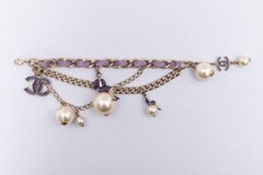 Chanel "Coco Upon The World" Gilted Metal Chain Bracelet, Spring 2004
