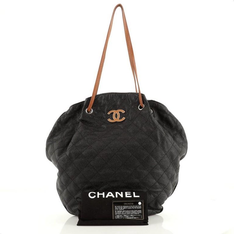 CHANEL Shoulder Bag drawstring bag chain shoulder COCO Mark canvas