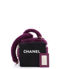 Chanel Coconing Top Handle Vanity Case with Chain Quilted Shearling Small