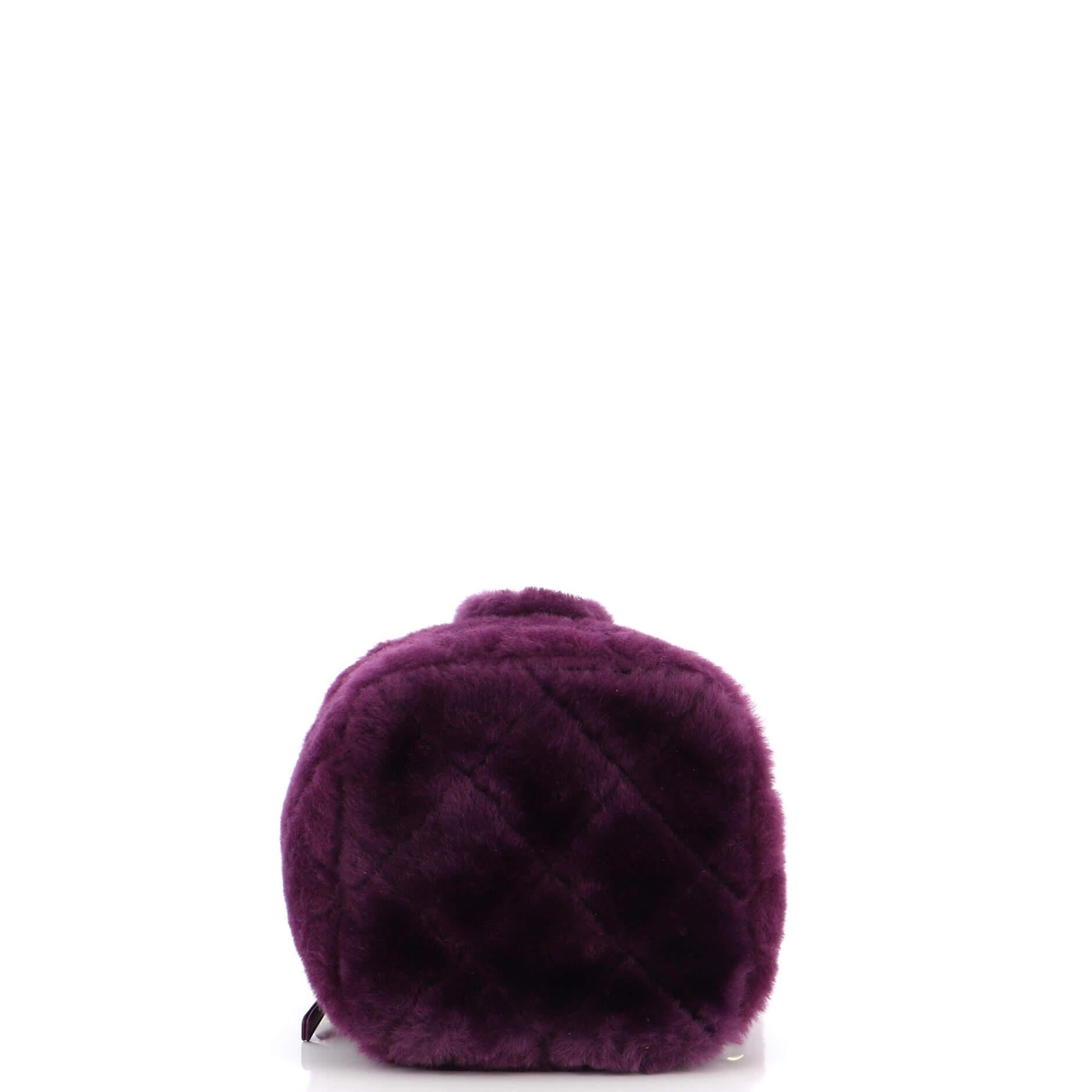 Chanel Coconing Top Handle Vanity Case with Chain Quilted Shearling Small 1