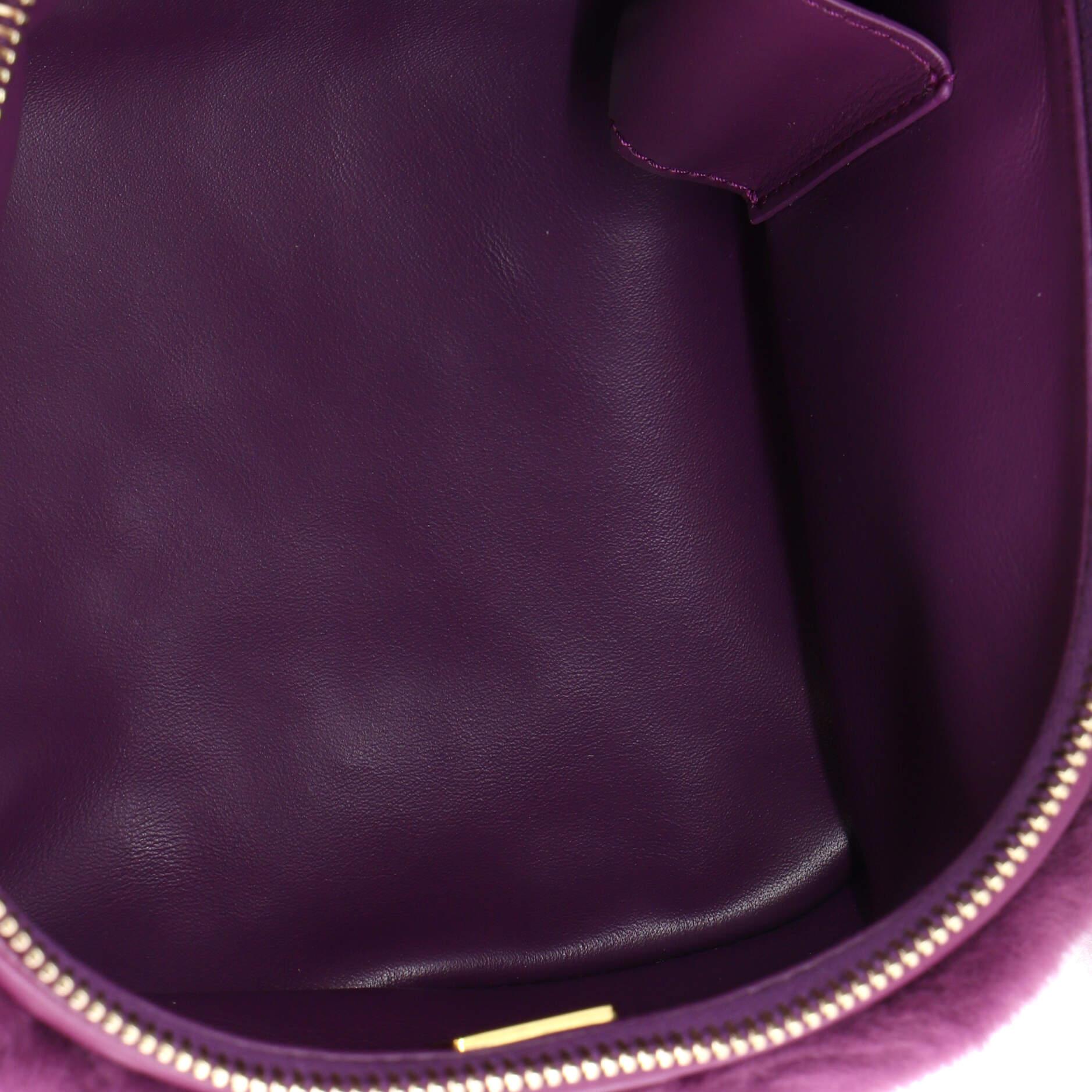 Chanel Coconing Top Handle Vanity Case with Chain Quilted Shearling Small 2