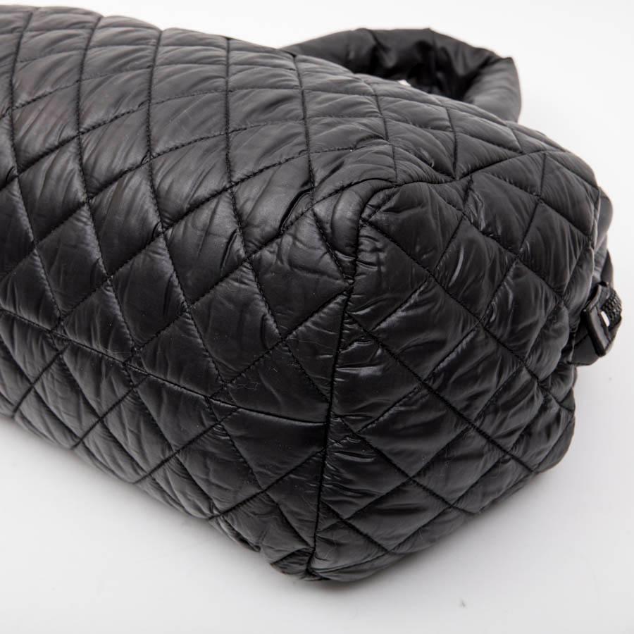 Women's CHANEL Cocoon Bag in Black Quilted Parachute Fabric