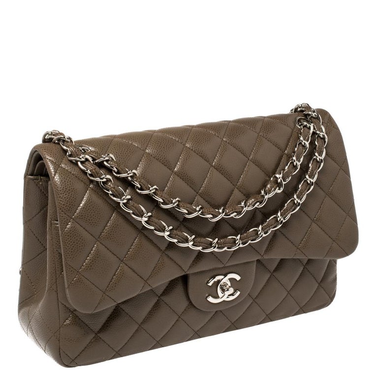 Chanel Brown Quilted Caviar Leather Classic Square Mini Flap Bag – Bagaholic