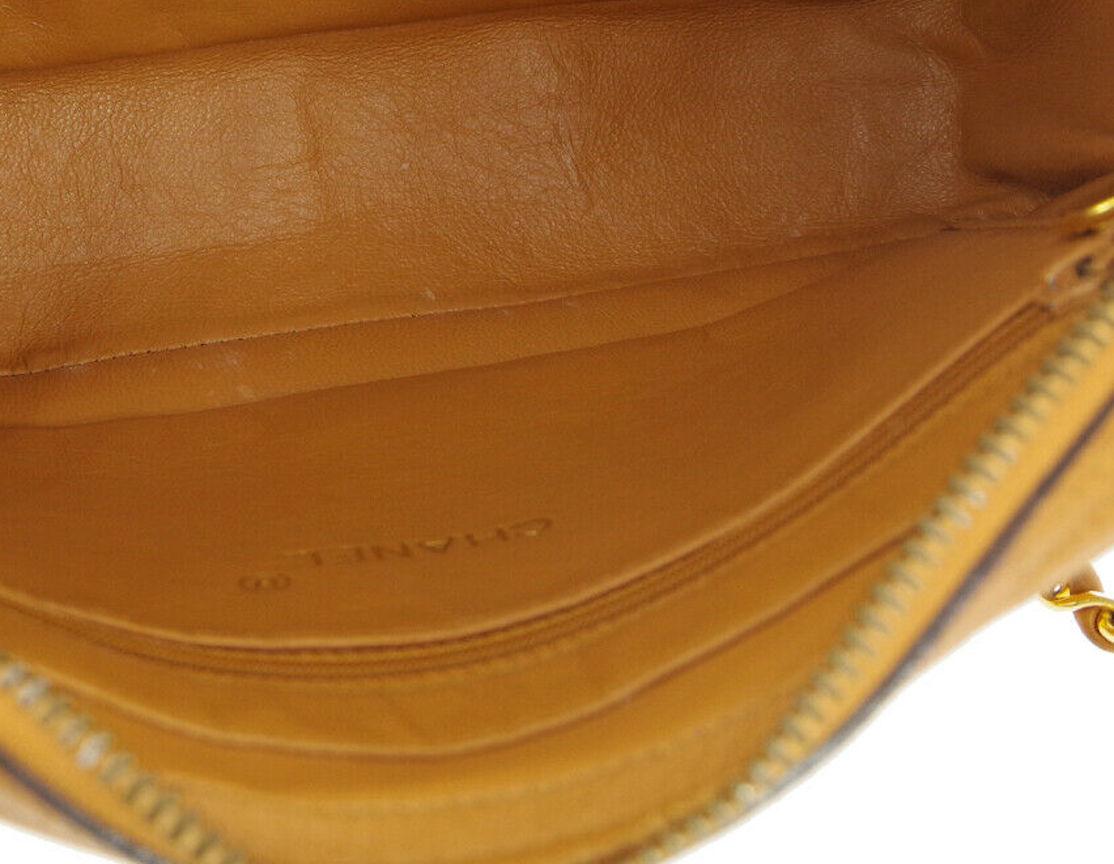 Women's Chanel Cognac Ostrich Exotic Leather Gold CC Camera Medium Evening Shoulder Bag