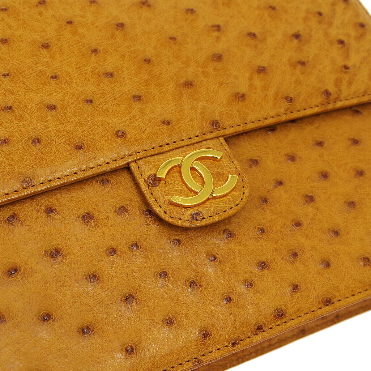 chanel ostrich bag