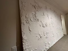 Natur, 72 x 48, Mixed Media, Beton, Rucksack, Gesso und Acryl auf Leinwand