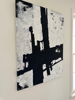 Empire State of Mind, 40x30, Mixed Media, Concrete, Gesso & Acrylic on Canvas
