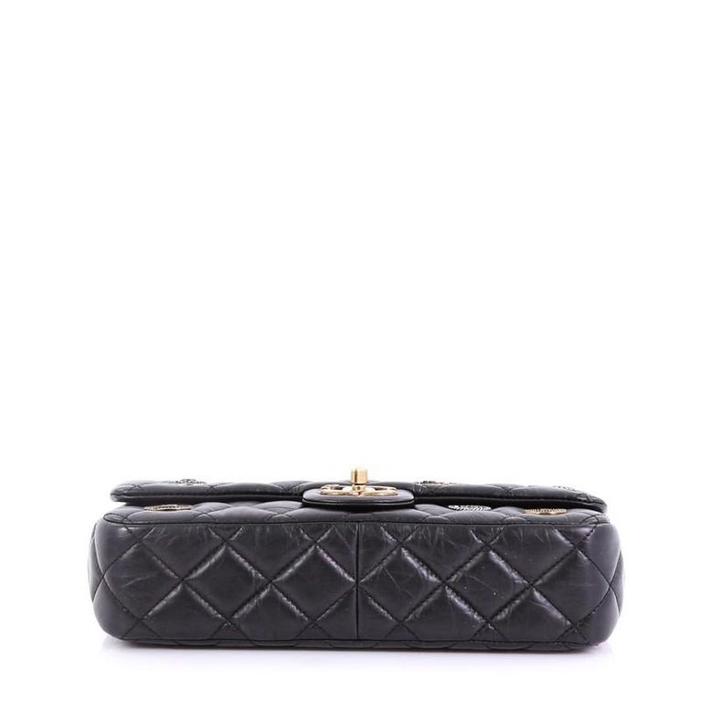 Chanel Coin Medallion Flap Bag Quilted Aged Calfskin Medium at 1stDibs ...