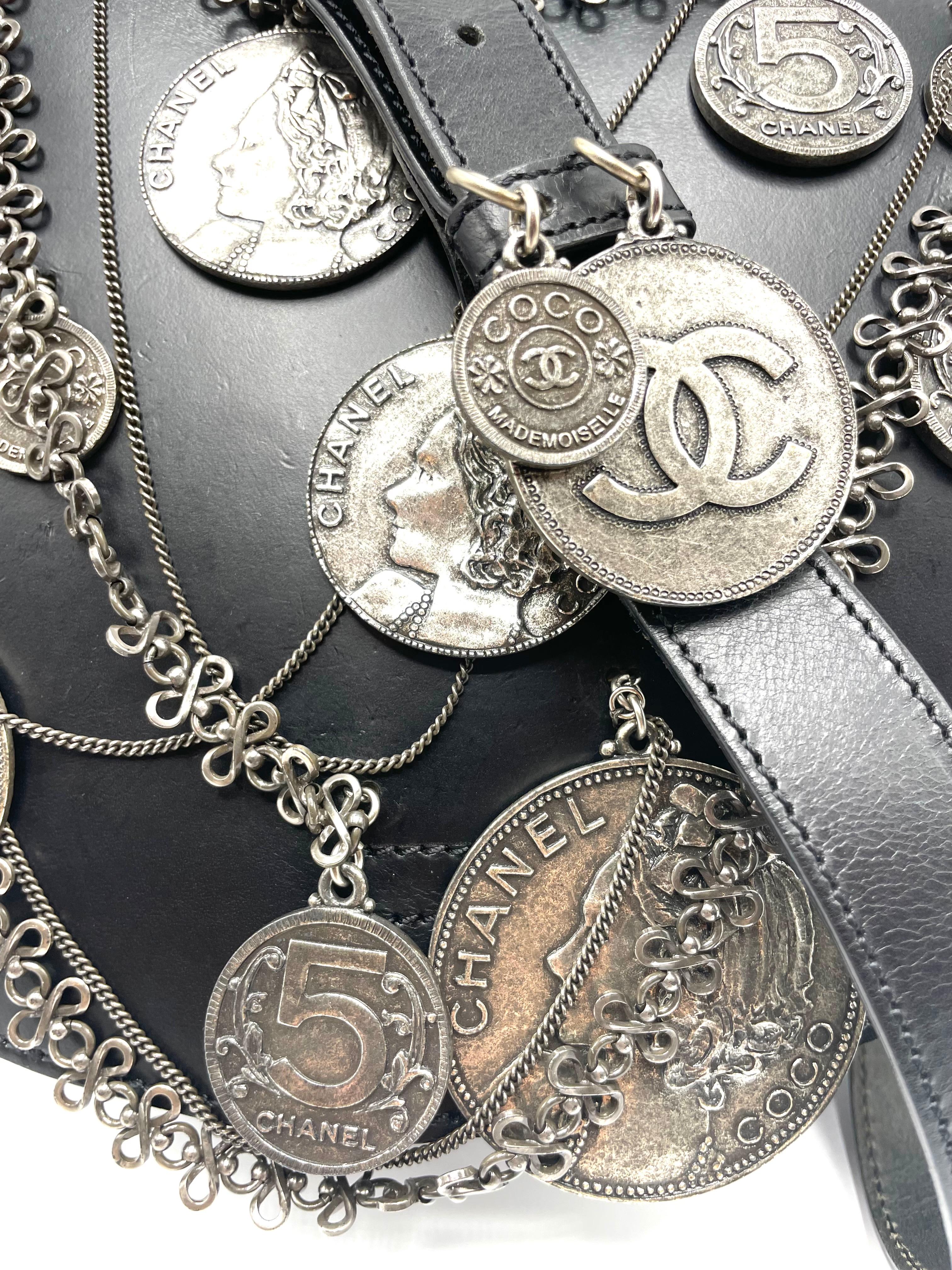 Women's or Men's Chanel Coin Medallion Saddle Messenger 2003 For Sale