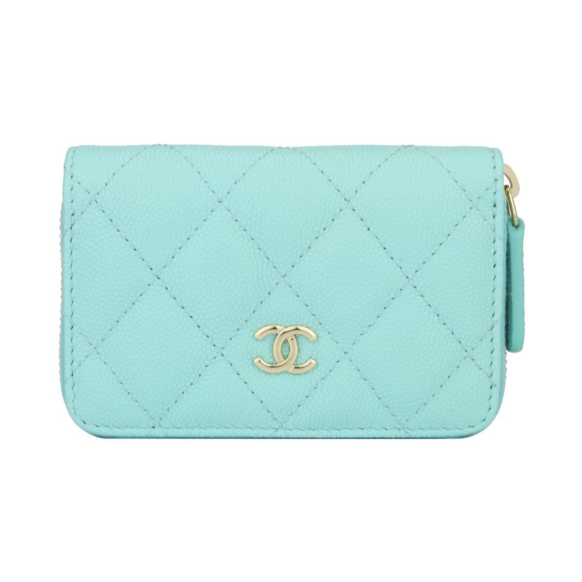 CHANEL Le Boy Wallet On Chain WOC in Tiffany Blue Caviar Dearluxe #12 CHANEL Le Boy Wallet On Chain WOC in Tiffany Blue Caviar Dearluxe