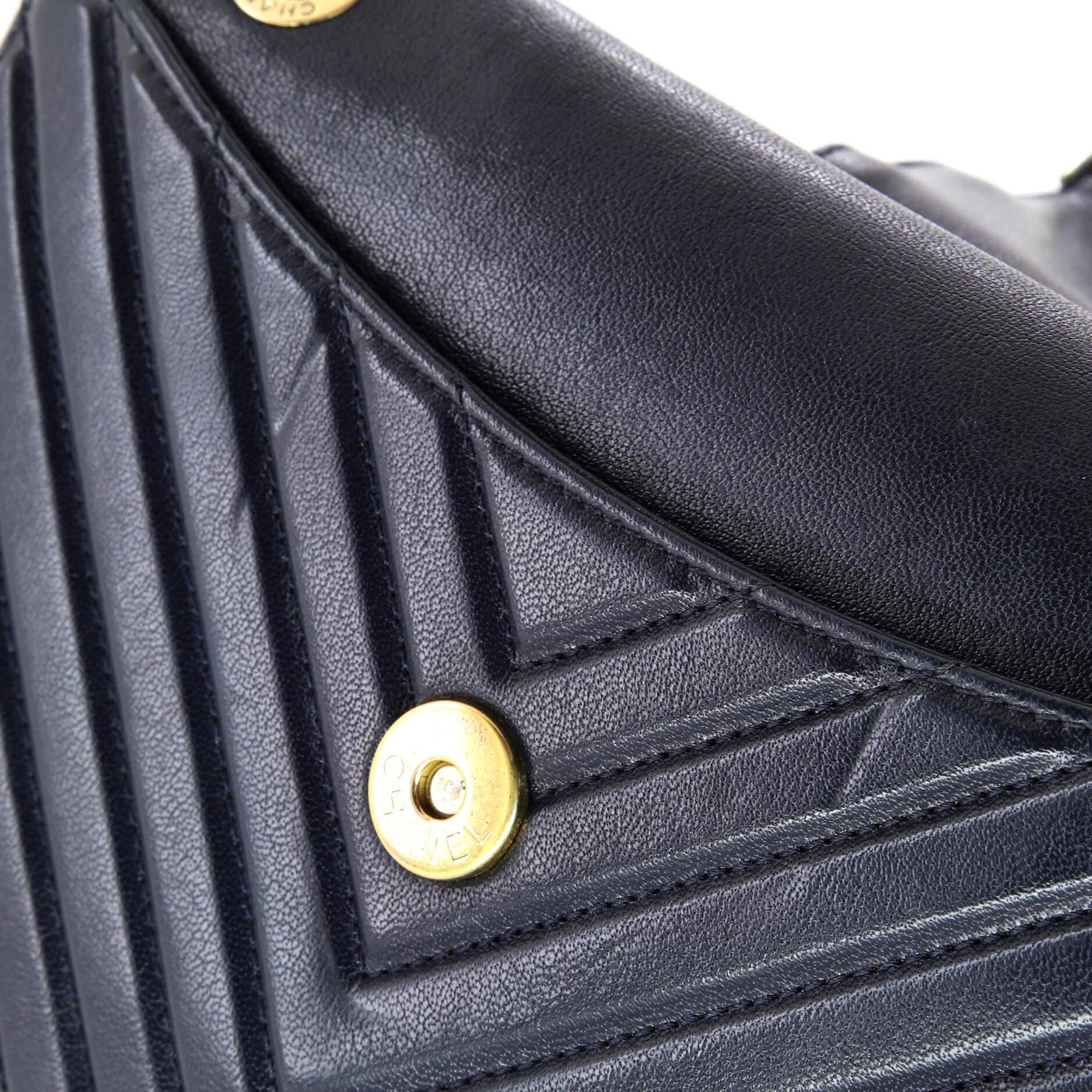 Chanel Collar and Tie Flap Bag Chevron Sheepskin Mini 3