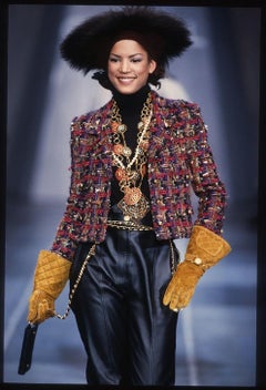 CHANEL Collectible 1993 Runway Lesage Ribbon Tweed Jacket 34 FR