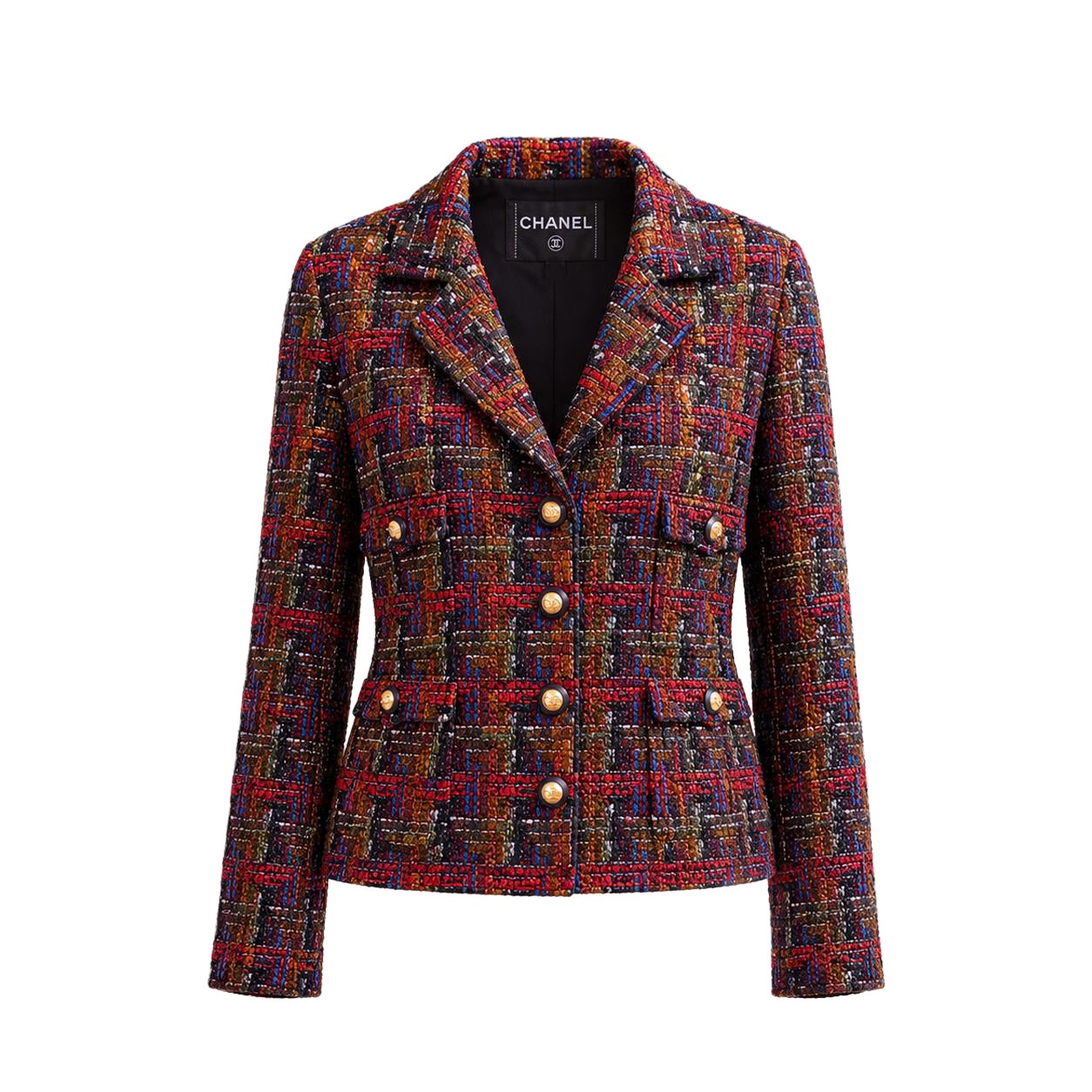 CHANEL Collectible 1993 Runway Lesage Ribbon Tweed Jacket 34 FR