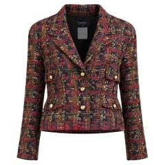 CHANEL Collectible 1993 Runway Lesage Ribbon Tweed Jacket 34 FR