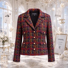 CHANEL Collectible 1993 Runway Lesage Ribbon Tweed Jacket 34 FR