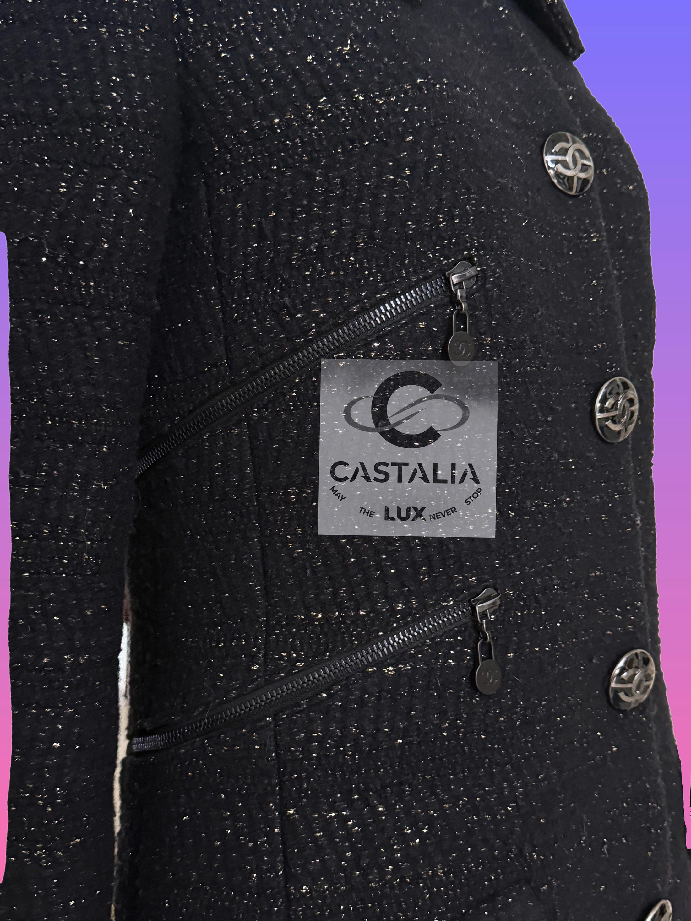 Chanel Collectible Artefact Schwarz Multi-Pocket Jacke 38 FRu2028 im Angebot 6