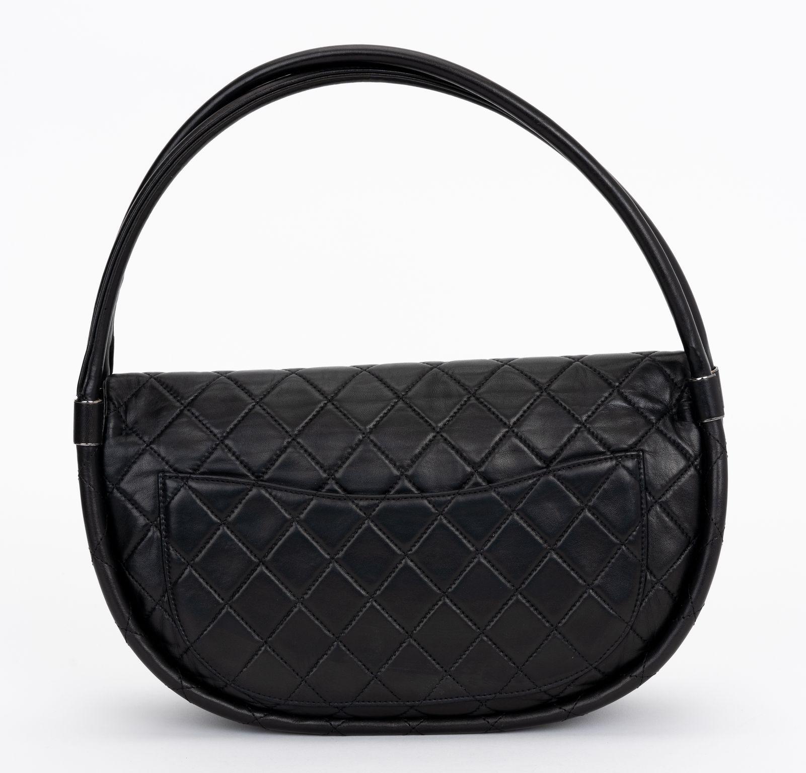 Chanel Collectible Black Hula Hoop Bag In Excellent Condition For Sale In West Hollywood, CA