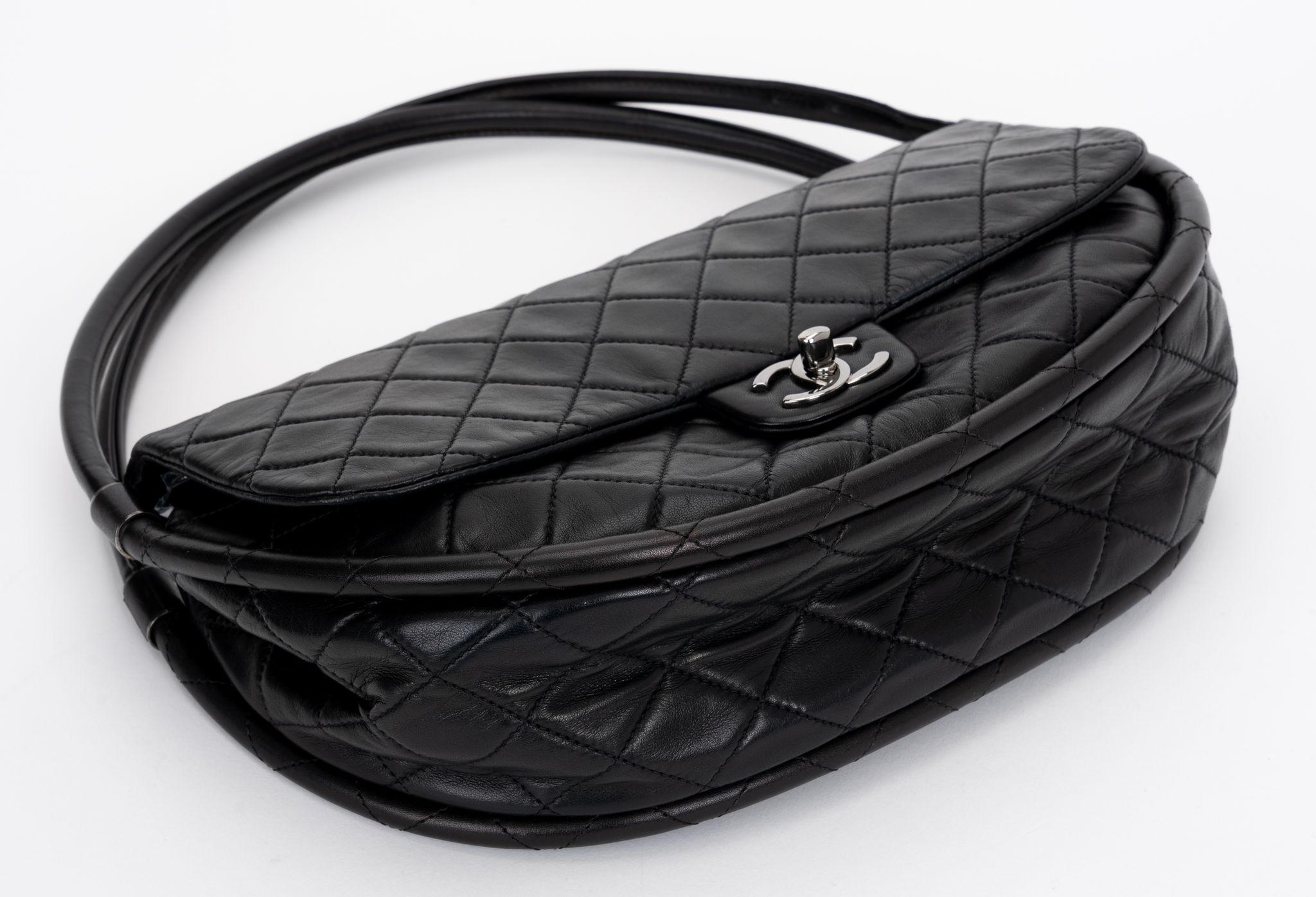 Women's Chanel Collectible Black Hula Hoop Bag For Sale