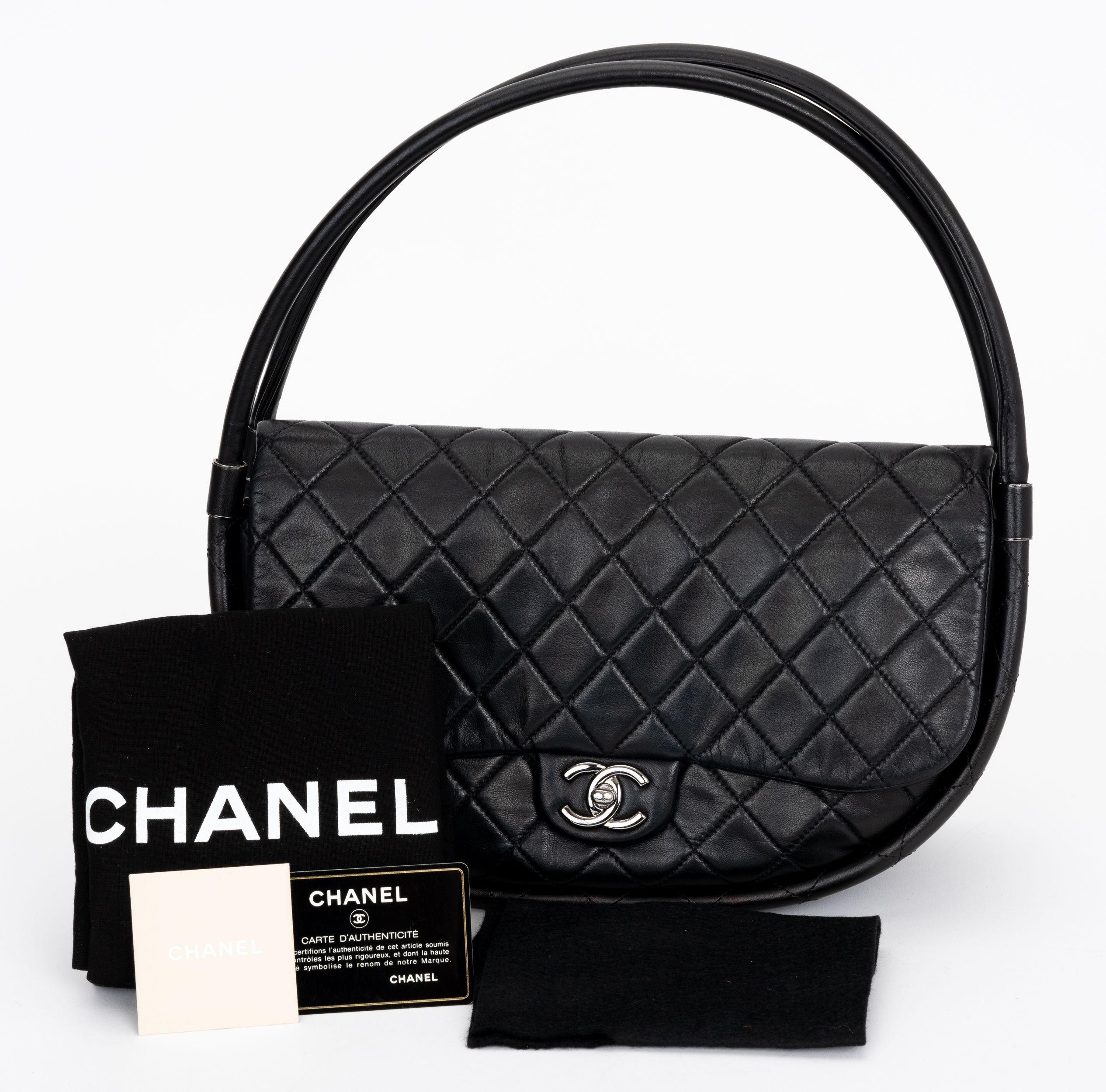 Chanel Collectible Black Hula Hoop Bag For Sale 3